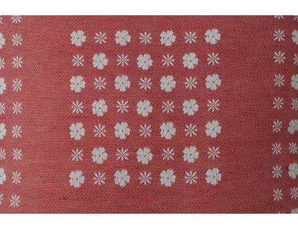 Red pillow case with little flowers
