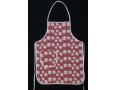 Bordeaux apron with flowers and pocket