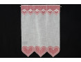 Tyrolean style window curtain with haert decorations