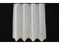Simple window curtain with heart decoration on the lower part