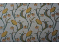 Free sample piece of fabric with yellow tulips