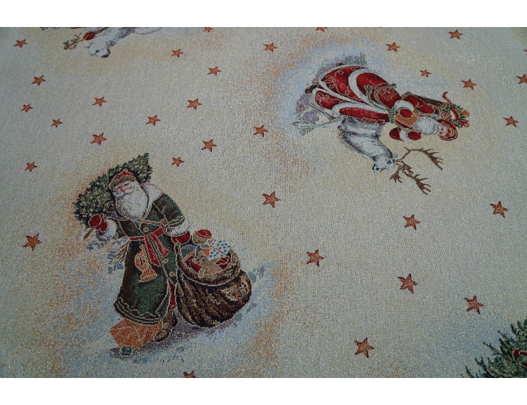 Creme gobelin Christmas Fabric