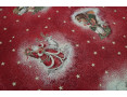 Roter Gobelin-Stoff mit Weihnachtsdekoration  nach Wunsch-Größe