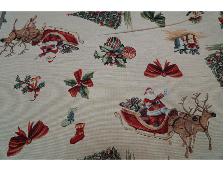 Gobelin Christmas Fabric with reindeer