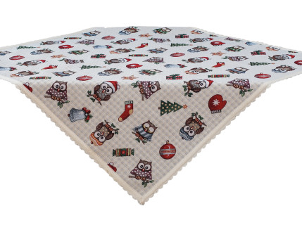 Tischdecke Weihnachtseule
